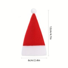 Galda dekorācijas Ziemassvētku cepures, 10 gab. cena un informācija | Svētku dekorācijas | 220.lv
