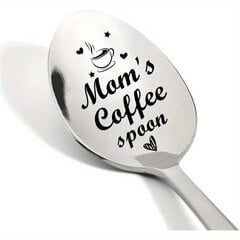 Iegravēta karote Mom's Coffee Spoon, sudraba, 1 gab. cena un informācija | Citas oriģinālas dāvanas | 220.lv