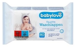 Nezhnye vlazhnye salfetki Babylove, 80 shtuk цена и информация | Одноразовые пеленки и влажные салфетки | 220.lv