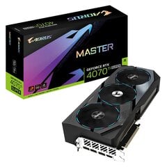 Gigabyte Aorus GeForce RTX 4070 Ti Super Master GV-N407TSAORUS M-16GD cena un informācija | Videokartes (GPU) | 220.lv