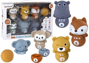 Boulinga rotaļlietu komplekts Animals Lean Toys, 7 d. cena un informācija | Rotaļlietas zīdaiņiem | 220.lv