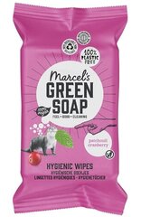 Mitrās salvetes Marcel's Green Soap, 60 gab. cena un informācija | Mitrās salvetes, vienreizlietojamie paladziņi | 220.lv