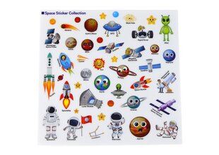 Izglītojošu uzlīmju komplekts Space, Learning English Book, Lean Toys cena un informācija | Attīstošās rotaļlietas | 220.lv