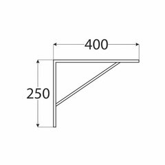 Sienas kronšteins 400×250mm ZN cena un informācija | Rokas instrumenti | 220.lv