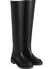 CALVIN KLEIN sieviešu melni zābaki COMBAT KNEE BOOT цена и информация | Женские сапоги | 220.lv