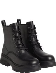 CALVIN KLEIN sieviešu melni zābaki CHUNKY COMBAT LACEUP BOOT цена и информация | Женские сапоги | 220.lv