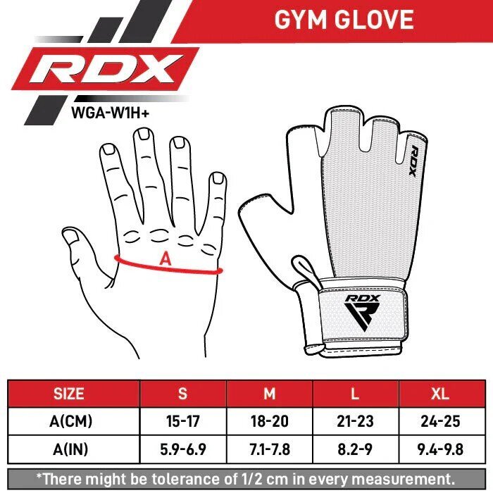 RDX W1H Gym Workout Gloves - Treeningkindad cena un informācija | Sporta cimdi | 220.lv