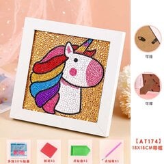 Dimanta mozaīka "Unicorn" 15x15cm cena un informācija | Dimantu mozaīkas | 220.lv