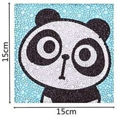 Dimanta mozaīka "Surprised panda" 15x15cm cena un informācija | Dimantu mozaīkas | 220.lv