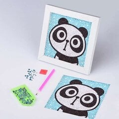 Dimanta mozaīka "Surprised panda" 15x15cm cena un informācija | Dimantu mozaīkas | 220.lv