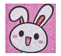 Dimanta mozaīka "Bunny" 15x15cm cena un informācija | Dimantu mozaīkas | 220.lv