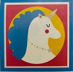 Dimanta mozaīka "A unicorn with necklaces" 15x15cm cena un informācija | Dimantu mozaīkas | 220.lv