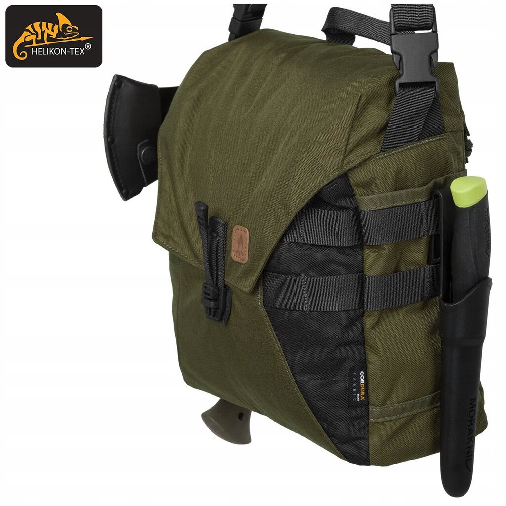 Plecu soma, HELIKON- TEX, BUSHCRAFT HAVERSACK, Olive Green / melns, 8 l cena un informācija | Sporta somas un mugursomas | 220.lv