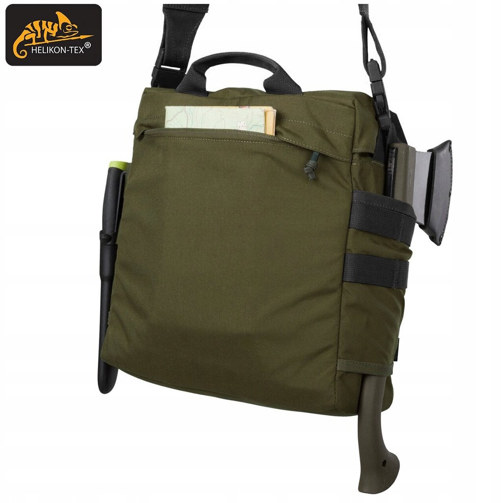 Plecu soma, HELIKON- TEX, BUSHCRAFT HAVERSACK, Olive Green / melns, 8 l cena un informācija | Sporta somas un mugursomas | 220.lv