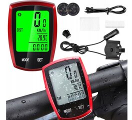 Lewer bezvadu velosipēda mērītājs SPEEDOMETER DISTANCE METER LCD PRO cena un informācija | Citi velo piederumi un aksesuāri | 220.lv