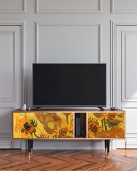 TV skapis T1 Sunflowers By Vincent Van Gogh L 170 cm, rieksts cena un informācija | Kumodes | 220.lv