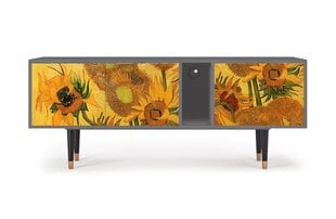 TV skapis T1 Sunflowers By Vincent Van Gogh L 170 cm, pelēks cena un informācija | Kumodes | 220.lv