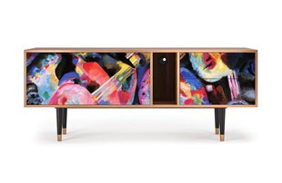 TV skapis ar 2 atvilktnēm un 2 durvīm L 170 cm, Kandinsky Walnut cena un informācija | Kumodes | 220.lv