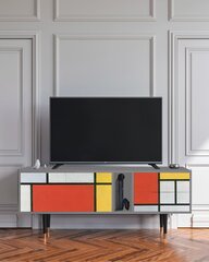 TV skapis T1 Composition With Blue, Red And Yellow By Piet Modrian L 170 cm, pelēks cena un informācija | Kumodes | 220.lv