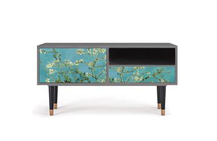 TV skapis T3 Almond Blossom By Van Gogh L 125 cm, pelēks cena un informācija | Kumodes | 220.lv