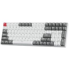 Royal Kludge RK100 White-Grey, Red Switch, US cena un informācija | Klaviatūras | 220.lv