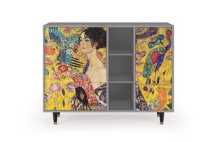 Комод BS2 Lady With Fan By Gustav Klimt L 125 cm, серый цена и информация | Комоды | 220.lv