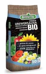 Universālā augsne puķēm BIO natural 50L цена и информация | Грунт, земля, торф, компост | 220.lv