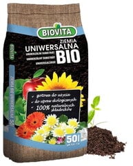 Universālā augsne puķēm BIO natural 50L цена и информация | Грунт, земля, торф, компост | 220.lv