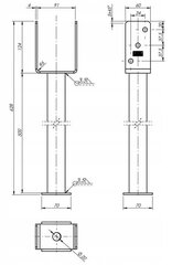 Cinkota enkurskrūves pamatne 91x628x124mm cena un informācija | Žogi un piederumi | 220.lv