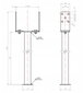 Regulējams 0-200 mm cinkots kolonnas pamats cena un informācija | Žogi un piederumi | 220.lv
