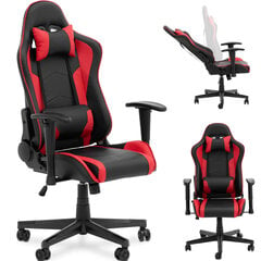 Spēļu krēsls ar roku balstiem Uniprodo, melns цена и информация | Офисные кресла | 220.lv