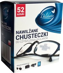 Briļļu salvetes Delikato, 52 gab. cena un informācija | Mitrās salvetes, vienreizlietojamie paladziņi | 220.lv