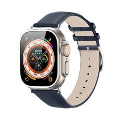 Dux Ducis YS ādas siksniņa, Apple Watch 42/44/45/49mm, zila цена и информация | Аксессуары для смарт-часов и браслетов | 220.lv