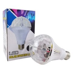 Rotējoša LED RGB Disco spuldze, E27 цена и информация | Праздничные декорации | 220.lv