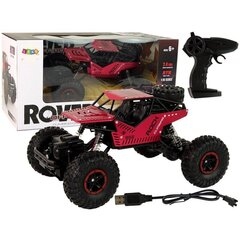 Tālvadības automašīna Lean Toys Big Wheels 1:16, sarkana cena un informācija | Rotaļlietas zēniem | 220.lv