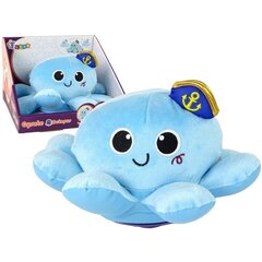 Mīksts astoņkājis ar skaņas un gaismas efektiem Lean Toys, zils цена и информация | Мягкие игрушки | 220.lv