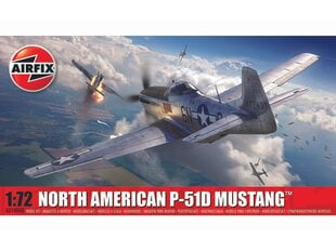 Airfix - North American P-51D Mustang, 1/72, A01004B цена и информация | Конструкторы и кубики | 220.lv