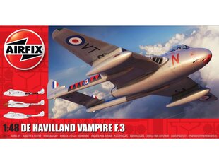 Airfix - De Havilland DH 100 Vampire F.3, 1/48, A06107 цена и информация | Конструкторы и кубики | 220.lv