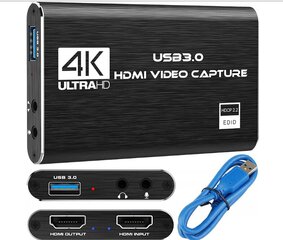 USB 3.0 HDMI — видеоресивер цена и информация | ТВ-тюнеры, FM, видеокарты | 220.lv