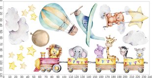 Uzlīmes bērniem paletes dzīvnieki vilciens lidmašīna balons lācis 120x240 cena un informācija | Dekoratīvās uzlīmes | 220.lv