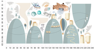 Bērnu istabas uzlīmju komplekts pasteļkrāsas dekorēšanai 120x240 cena un informācija | Dekoratīvās uzlīmes | 220.lv