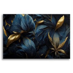 Audekls sienas glezna dzīvojamā istaba ziedu lapas zelta 80x120cm цена и информация | Картины | 220.lv