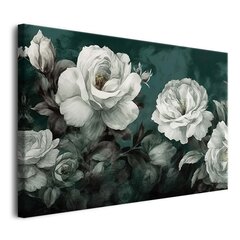 Audekls sienas glezna guļamistabai peoniju ziedi 80x120cm cena un informācija | Gleznas | 220.lv