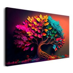 Modernas gleznas uz audekļa guļamistabai krāsains lapu koks 80x120cm цена и информация | Картины | 220.lv