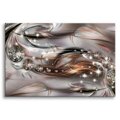 Abstrakts attēls Glamour Diamonds Silver Copper Modern Interjers 80x120 цена и информация | Картины | 220.lv