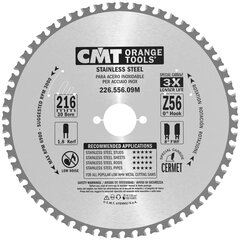 226.556.09M CMT HM пильный диск для нержавеющей стали 216x30x56Z / INOX цена и информация | Пилы, циркулярные станки | 220.lv