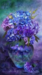 Dimanta mozaīka "Hortensia" 30x40cm cena un informācija | Dimantu mozaīkas | 220.lv