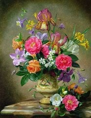 Алмазная мозаика "Spring bouquet in a golden vase" 30х40см цена и информация | Алмазная мозаика | 220.lv