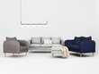 Divvietīgs dīvāns Instit, 145x89x90 cm, tumši zils цена и информация | Dīvāni | 220.lv