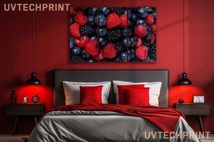 Stikla Bilde aveņu ogas virtuvē 150x95 cm цена и информация | Детали интерьера | 220.lv